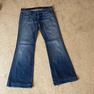 Seven dojo wide leg jeans, low rise.